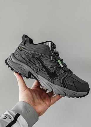 Чоловічі сірі кросівки nike v2k runtek grey black gore-tex fur x найт 44