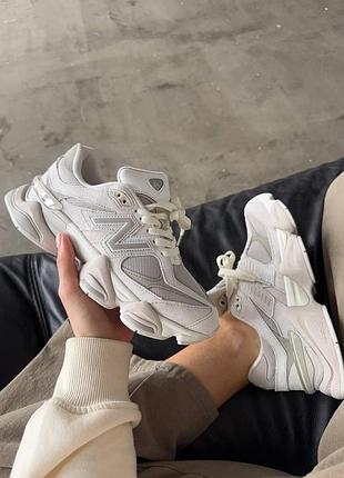 Бежеві кросівки унісекс new balance 9060 light beige х нью беланс 40