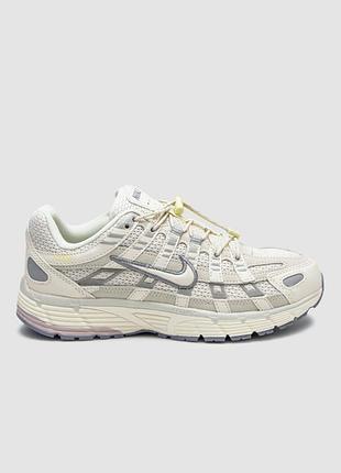 Женские бежевые кроссовки nike p-6000 beige grey violet х найк 36