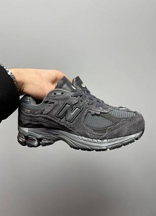 Чорні кросівки унісекс new balance 2002r black burgundy х нью беланс 44