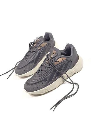Замшеві сірі кросівки адідас озелія унісекс adidas ozelia grey 42
