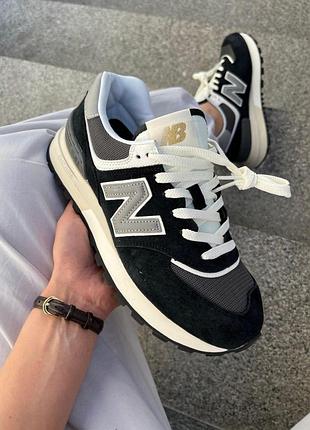 Чорні кросівки унісекс new balance 574 legacy black grey х нью беланс 36