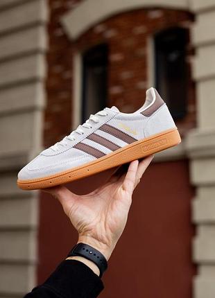 Бежевые кроссовки унисекс adidas spezial beige brown х адидас 45