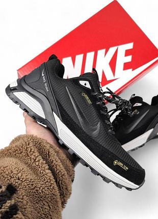 Черные мужские кроссовки nike rivah black white gore-tex winter fur x эйр форс 45