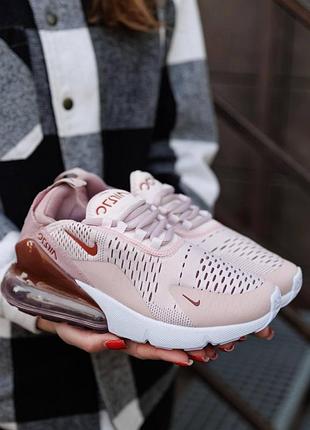 Рожеві жіночі кросівки nike air max 270 barely rose х ейр макс 39