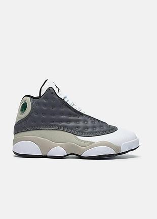 Сірі кросівки унісекс air jordan 13 atmosphere grey x джордан 38