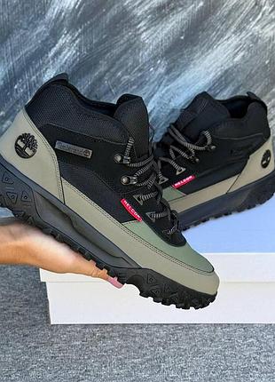 Чорні чоловічі черевики timberland khaki black winter termo х тімберленд 43