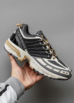 Мужские серые кроссовки salomon asc pro advanced grey beige termo х саломон 43
