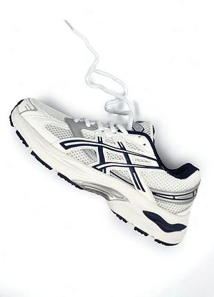 Білі кросівки унісекс asics gel 1130 white grey х асікс 44