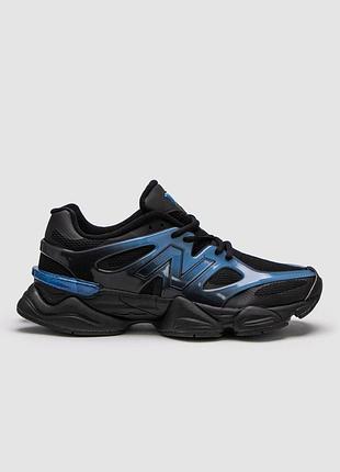 Черные кроссовки унисекс new balance 9060 blue black х нью беланс 43
