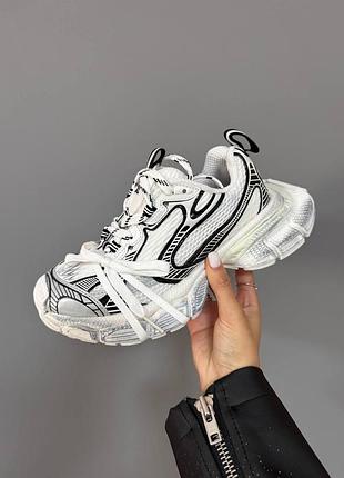 Женские белые кроссовки balenciaga 3xl white black x баленсиага 40