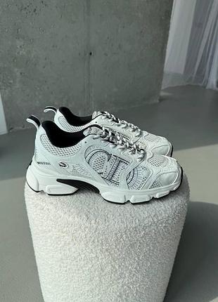 Белые кроссовки унисекс dior chrono sneaker white х диор 41