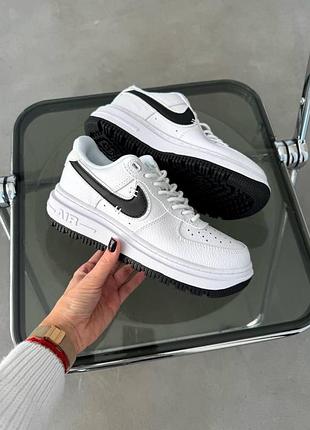 Жіночі білі кросівки nike air force 1 luxe low white black х найк ейр форс 38