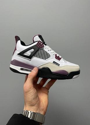 Білі кросівки унісекс nike air jordan 4 iv retro psg х джордан 41