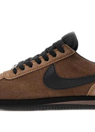 Женские коричневые кроссовки nike cortez brown black х кортез 41