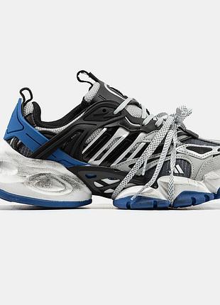 Серые мужские кроссовки adidas vento xlg grey black blue x венто 41
