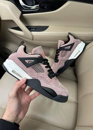Мужские розовые кроссовки nike air jordan 4 orchid pink black х джордан 42