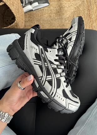 Серые кроссовки унисекс asics gel kahana 8 sp black silver х ассикс 36