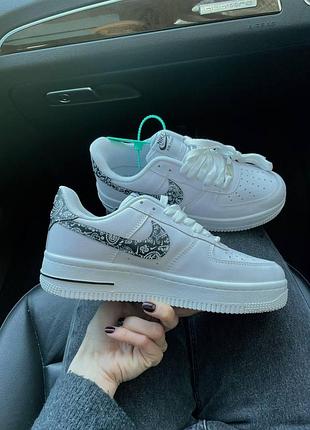 Белые кроссовки унисекс nike air force 1 low 07 pattern х найк эйр форс 43