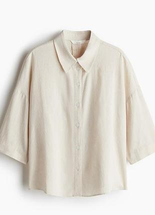 Вкорочена лляна сорочка h&amp;m