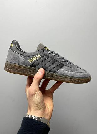 Чоловічі сірі кросівки adidas spezial grey black brown х адідас 41