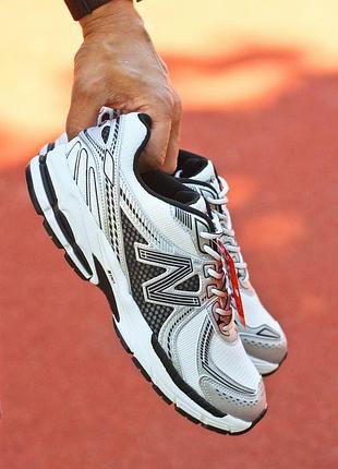 Білі чоловічі кросівки new balance 860 v2 white silver black х нью беланс 41