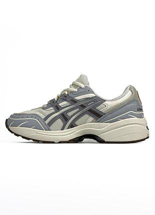 Серые кроссовки унисекс asics gel 1090 blue grey beige х асикс 36