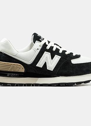 Черные мужские кроссовки new balance 574 legacy black white х нью беланс 41