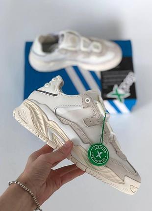 Бежеві кросівки унісекс adidas niteball beige white cream х найтбол 45