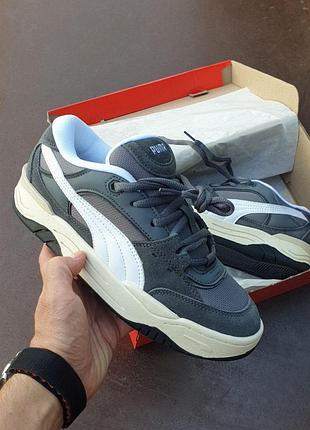 Сірі кросівки унісекс puma 180 grey biege х пума 44