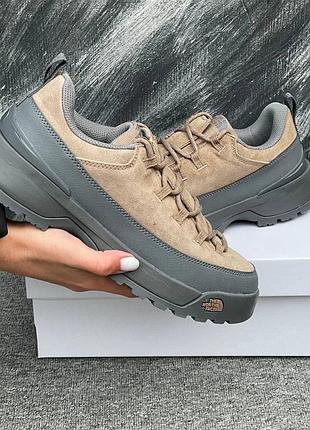 Мужские бежевые кроссовки the north face glenclyffe low beige grey х норт фейс 43