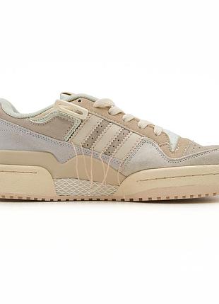 Женские бежевые кроссовки adidas forum 84 low grey beige х форум 37