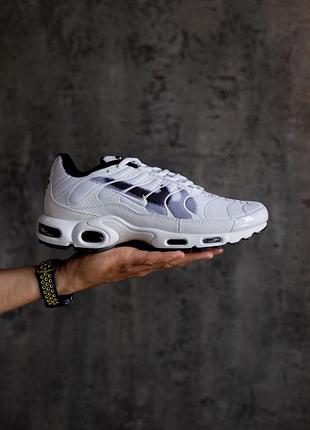 Чоловічі білі кросівки nike air max tn plus white black х ейр макс тн 43
