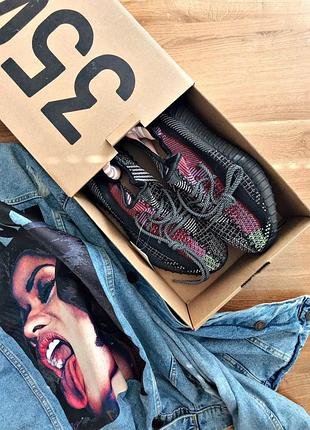 Чорні кросівки адідас ізі 350 унісекс adidas yeezy boost 350 v2 holiday 42