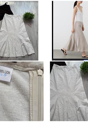 Спідниця. льняна. натуральна. massimo dutti