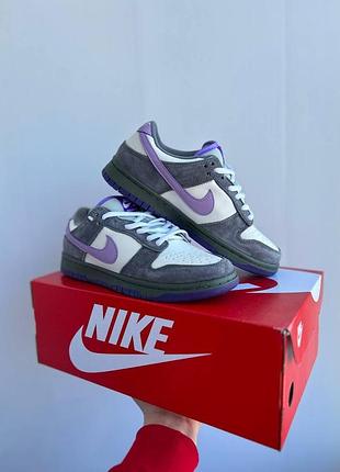 Сірі кросівки унісекс nike sb dunk low otomo katsuhiro grey beige purple х данк 45