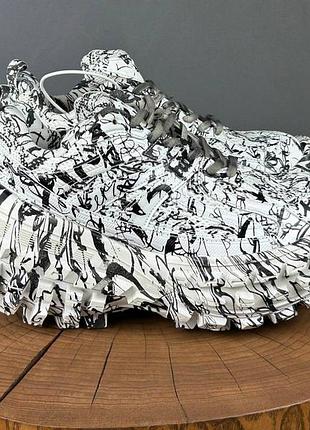 Белые кроссовки унисекс balenciaga defender graffiti white x баленсиага 41