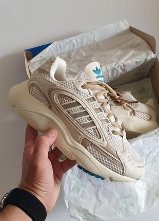 Бежеві кросівки унісекс adidas ozmillen beige blue х адідас 39