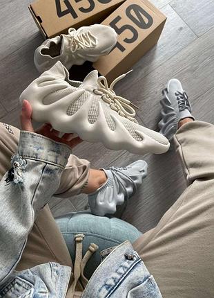 Бежевые кроссовки адидас изи 450 унисекс adidas yeezy 450 cloud white 37