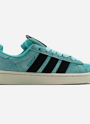 Женские мятные кроссовки adidas campus valentine's day blue black mint x адидас кампус 38