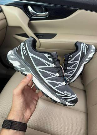 Мужские серые кроссовки salomon xt-6 cab grey white х саломон 44