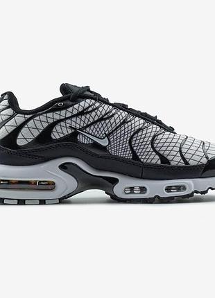 Мужские чёрные кроссовки nike air max tn plus black white х эйр макс тн 40