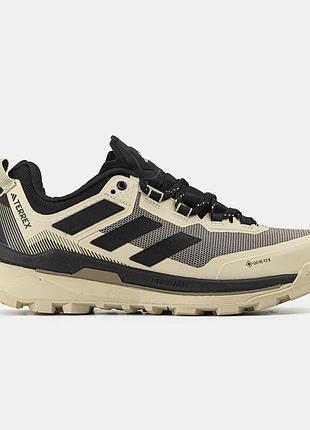 Бежевые мужские кроссовки adidas terrex skychaser tech gore-tex beige black x террекс 42