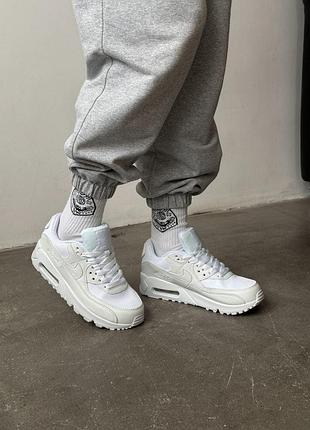 Белые кроссовки найк эйр макс 90 унисекс nike air max 90 white 45