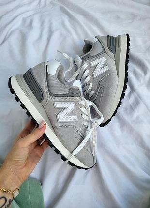 Серые кроссовки унисекс new balance 574 legacy grey termo fleece x нью беланс 37