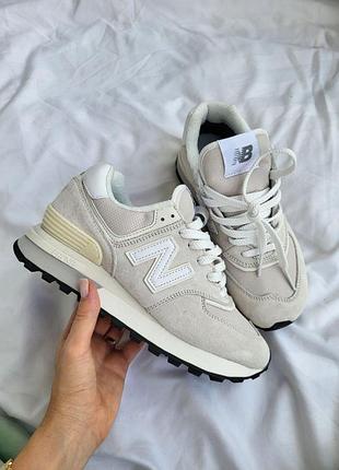Бежевые кроссовки унисекс new balance 574 legacy beige termo fleece x нью беланс 37