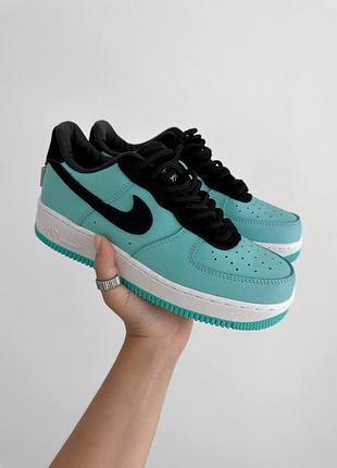 Бирюзовые кроссовки унисекс nike air force 1 x tiffany & co х найк эйр форс 40