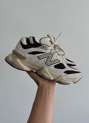 Бежеві кросівки унісекс new balance 9060 beige brown х нью беланс 38