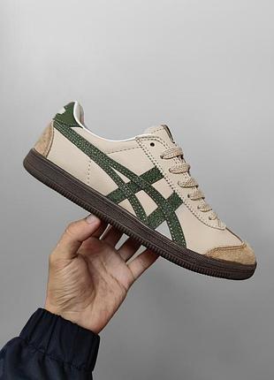Бежевые кроссовки унисекс asics onitsuka tiger tokuten beige green х асикс 37