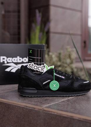 Мужские черные кроссовки reebok classic black х рибок 41